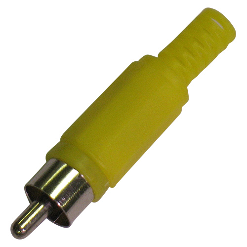 Spina rca volante gialla con guidacavo CT2005 PLUG YELLOW