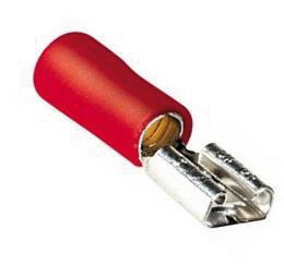 Faston preisolato femmina 6,3mm rosso 100pz 8200201 MKC