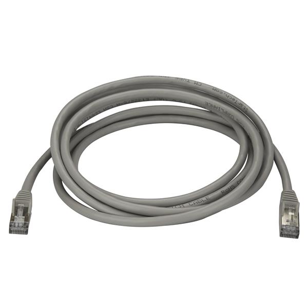 Startech.com 6ASPAT3MGR Cavo Ethernet CAT6a da 3m - Cavo di rete Lan RJ45 10 Gigabit Schermato 100W PoE - Cavo dati patch STP 10GbE - Testato individualmente - Certificato UL/TIA - Grigio (6ASPAT3MGR)