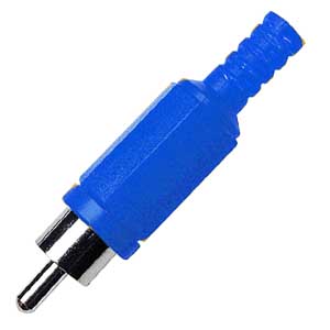 Spina Volante Coassiale Con Guidacavo Blu RCA/398B-C