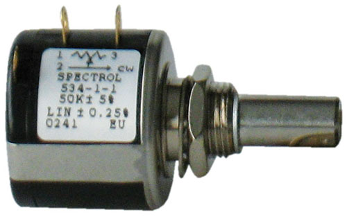 Potenziometro 10 giri a filo serie 534 500ohm