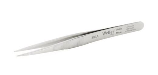 Pinzette per SMD a punta fine, dia. 0,3 mm, 39SA Weller
