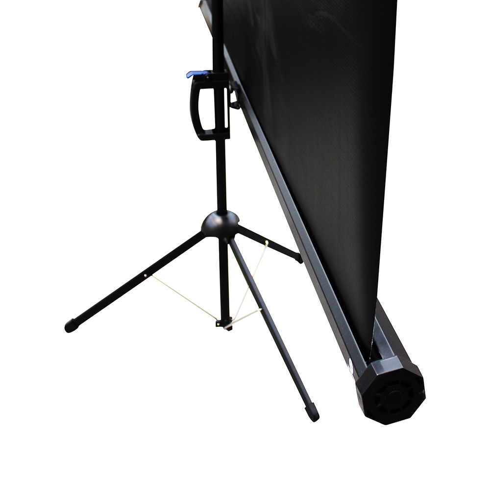 Schermo Tripod 180x180cm con tela bianca e retro nero, formato 1:1, Mod. IR-S1180RN