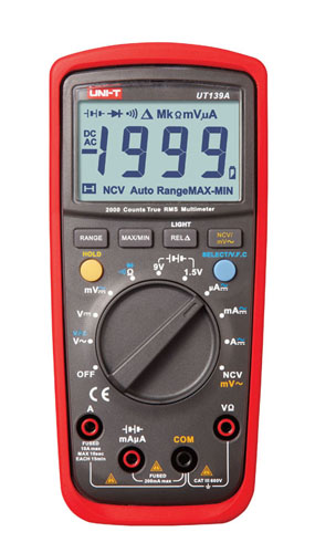 Multimetro Digitale UNI-T TRMS autorange NCV: Tensione senza contatto UT-139A