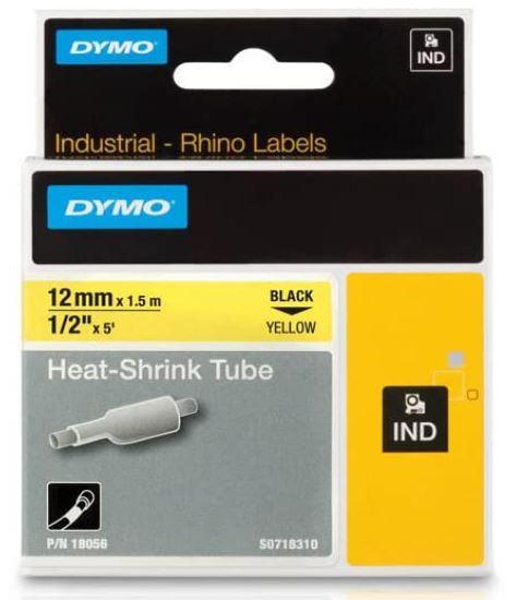 Rhino Termo Restringente Nero Su Bianco 24 mm