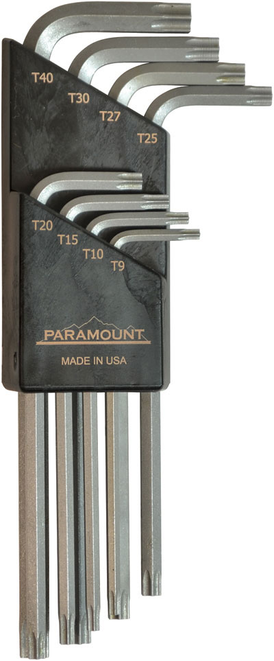 Set 8pezzi chiavi Torx  T9-T40 in PTFE, ad L