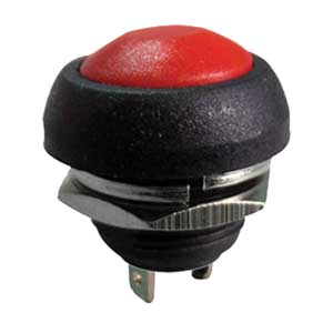 Pulsante N.A.Rotondo d.18mm Rosso NAP/33R-I