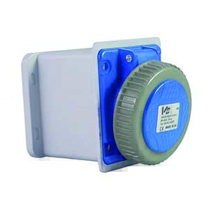 Presa Fissa Da Parete Ip44 2P+Terra 16A 230V Blu PR/VB001-I