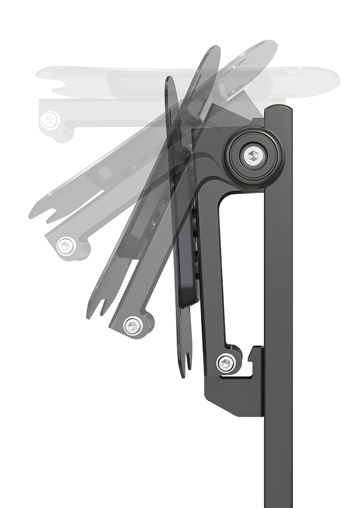 Supporto TV 17''-42''  da soffitto  con discesa regolabile  272-332mm nero, Mod. STV-IR-1742-S