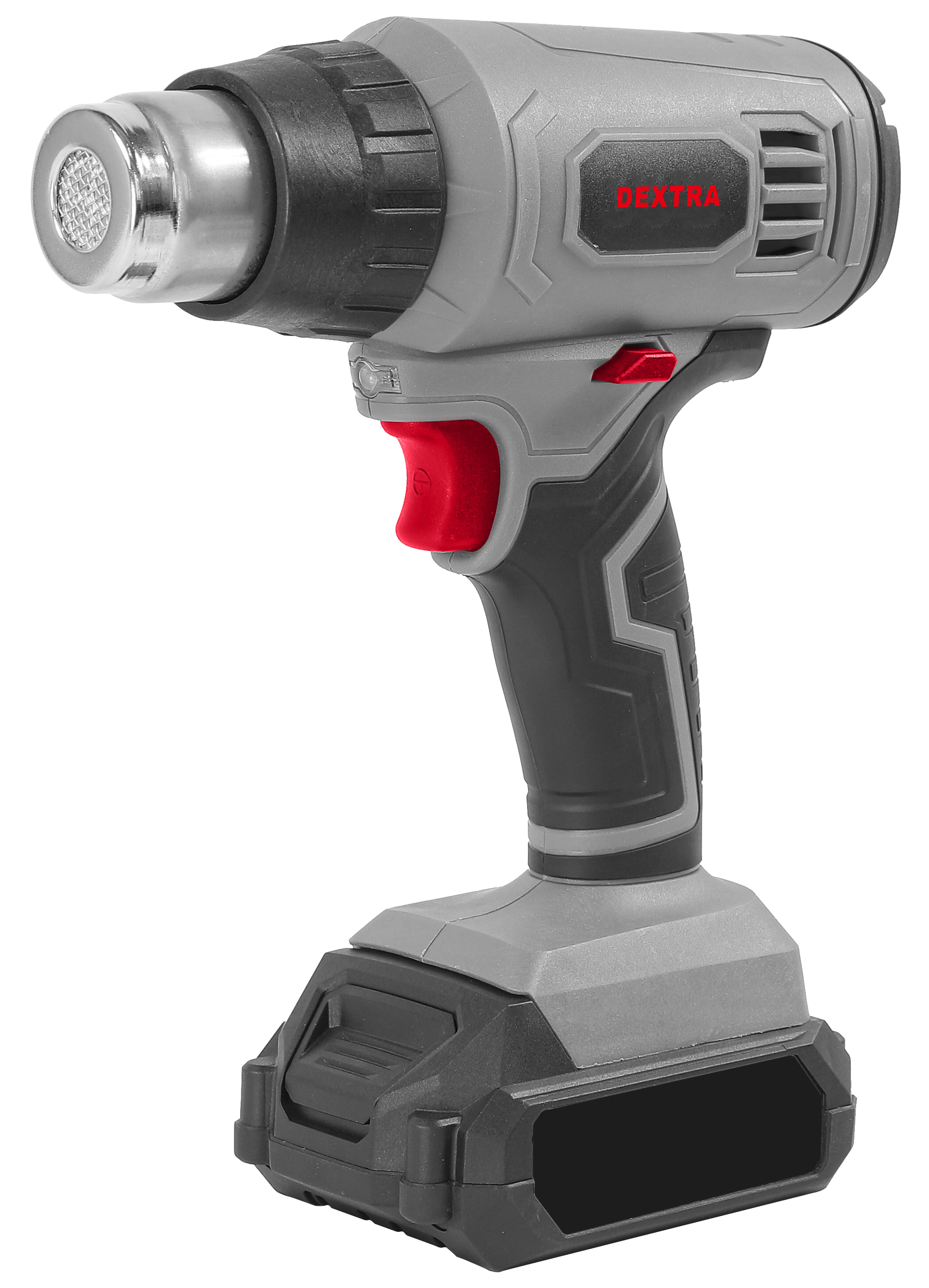 Pistola ad aria calda 20V 550 °C con portata d’aria 200 l/min DEXTRA
