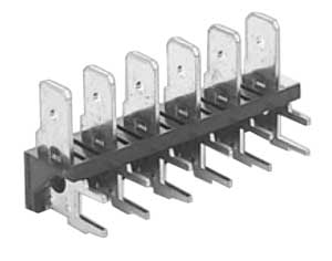 Connettore Faston 4.8 A 90° Passo 5.08 25Poli COMP/256RB-I