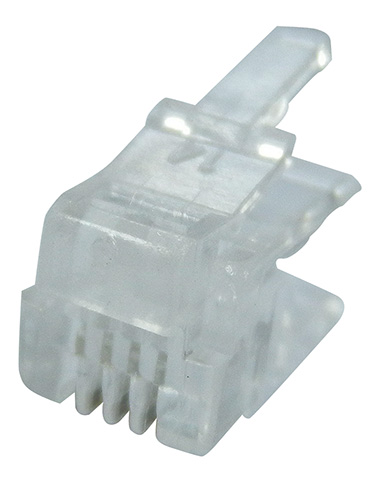 Spina Plug telefonico 4/4 in blister da 4pezzi