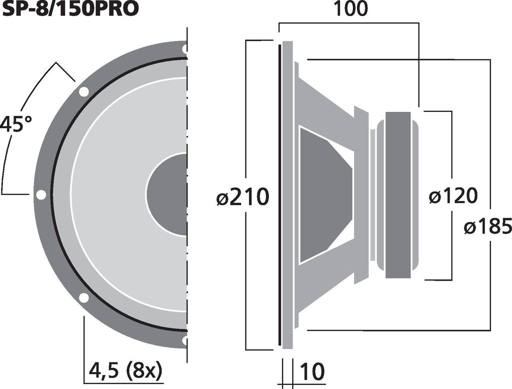 SP-8/150PRO - Woofer PA