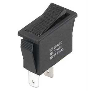 Deviatore A Bilanciere Unipolare Tasto N.Posizioni On-On Nero DE/2206H-C