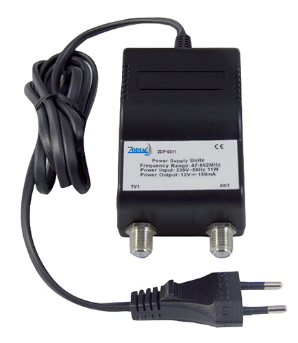 ZDP-0611 - Alimentatore d'antenna, 12V DC 100 mA, 1 IN - 1 OUT