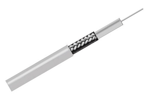 ZDB-6.1 - Cavo coassiale  75 Ohm, bianco, conduttori CCA, diametro 6.1 mm, classe B, scatola da 100mt.