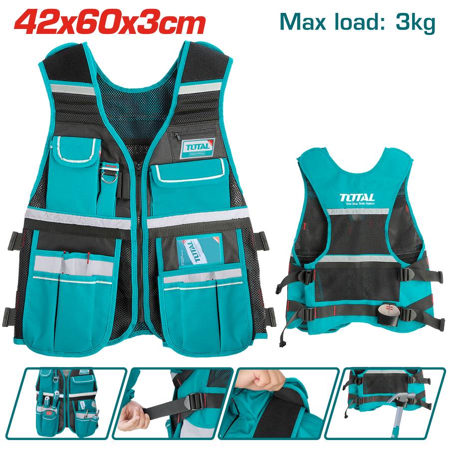 Gilet da Lavoro con Tasche e Scomparti TTVT1601