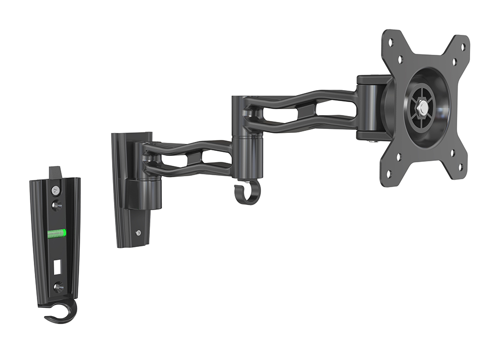 Supporto TV 10''-27'' a tre snodi, nero, Mod. STV-IR-1027-3