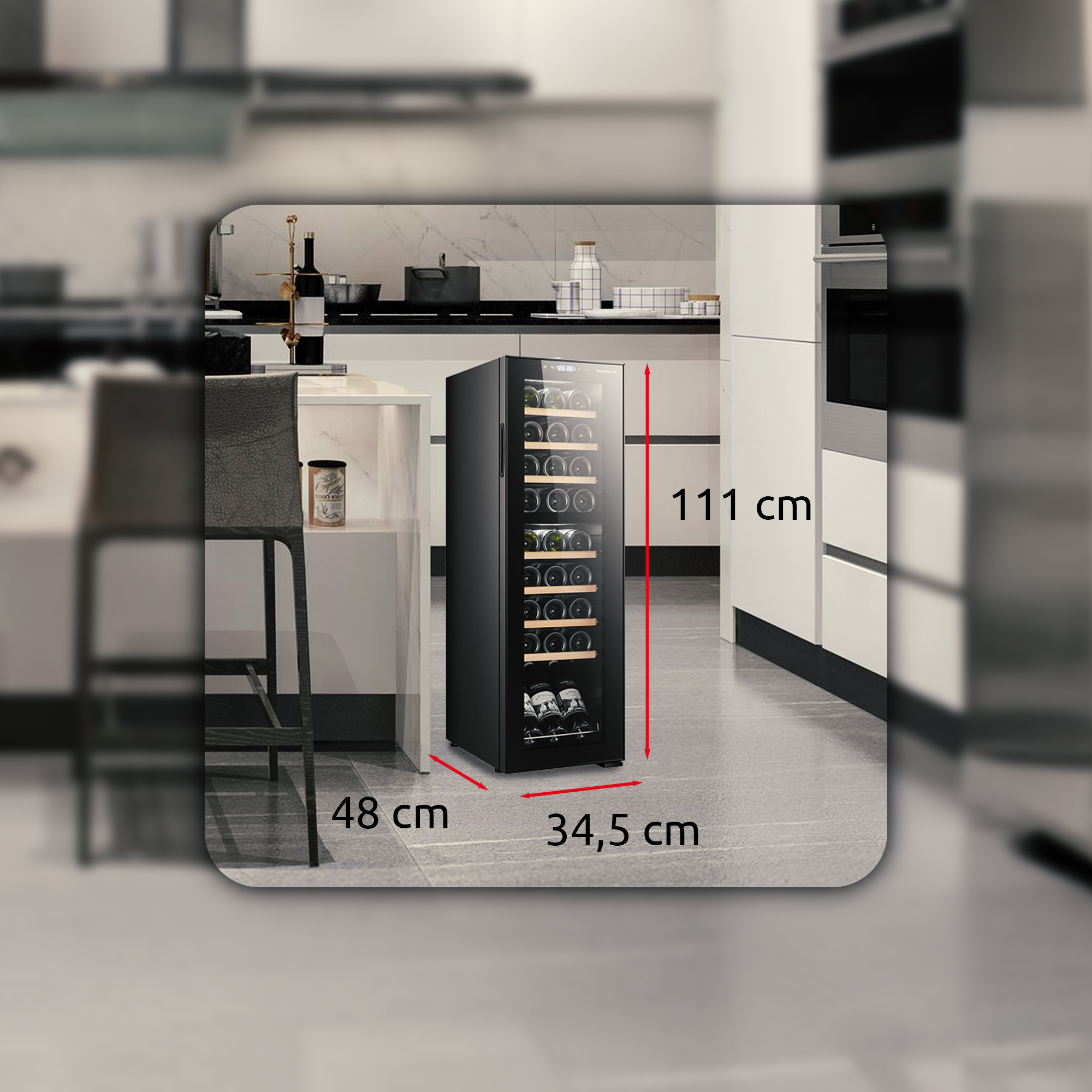 Cantinetta VERMENTINO 18 C DUAL -  27 bottiglie doppia temperatura con compressore