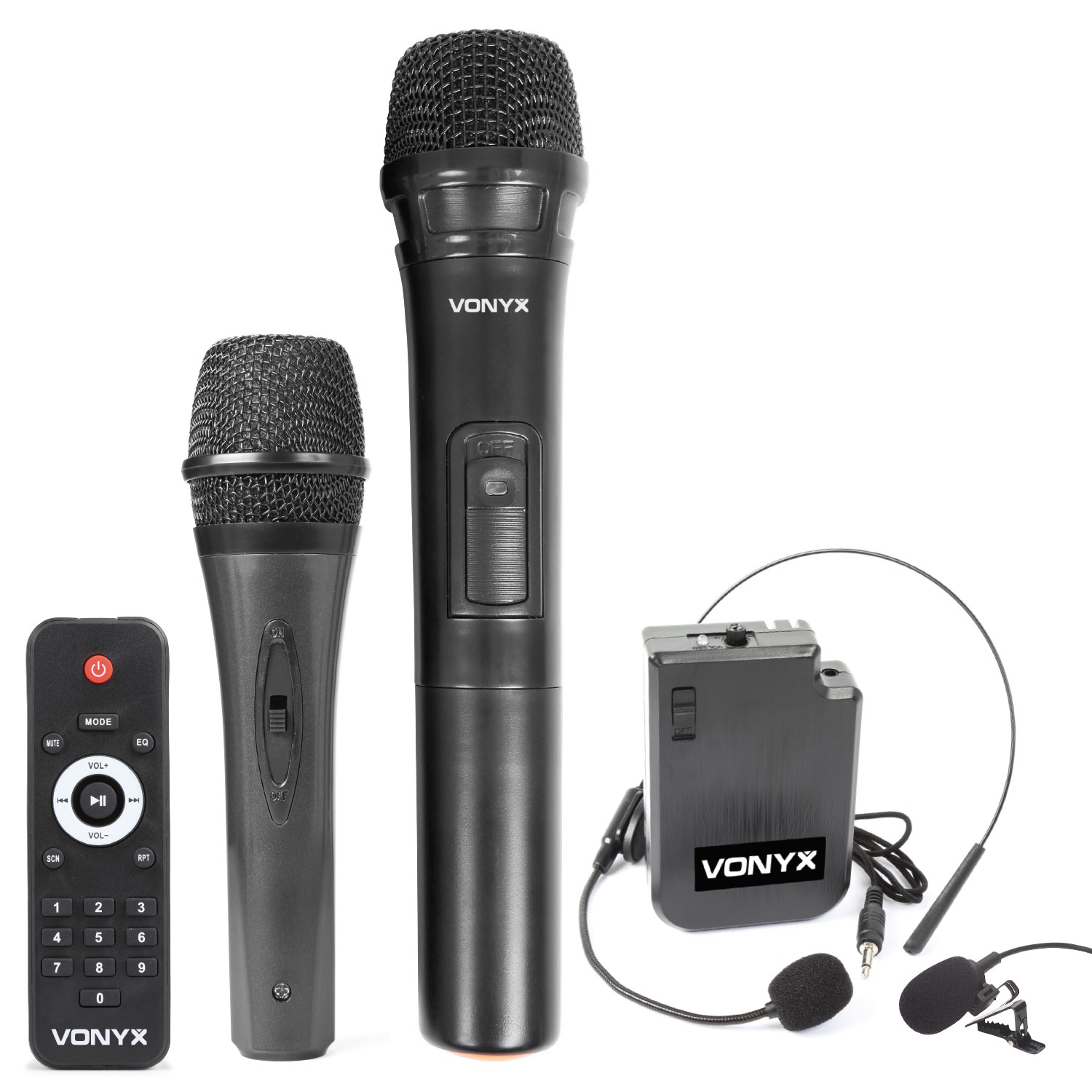 VONYX 550923426 Sistema portatile 15" da 800W  con 2 radiomic. UHF mod. AP1500PA