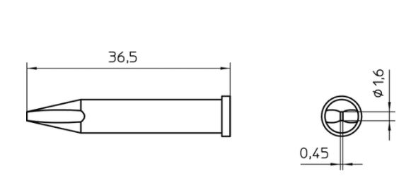 Punta saldante, punta a cacciavite, Ø 1, 6 mm  T0054474099 - Weller