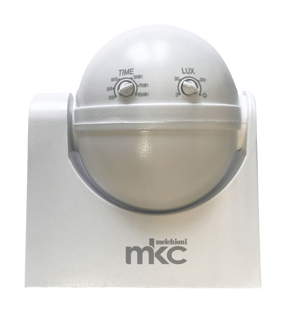 Sensore PIR MKX-44 bianco da parete, infrarossi 180° 12mt