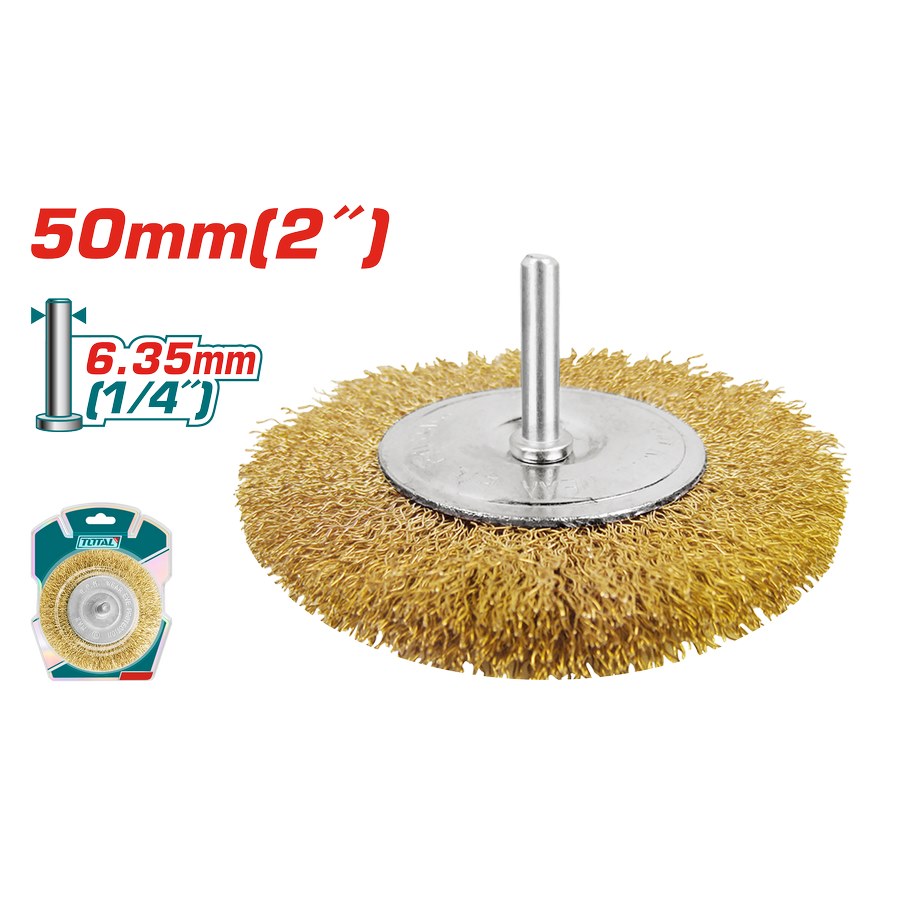 Spazzola a Disco 50mm Ottone Attacco 1/4" TAC34021