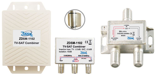 ZDSM-1102 - Mix-demix DTT-SAT con passaggio DC