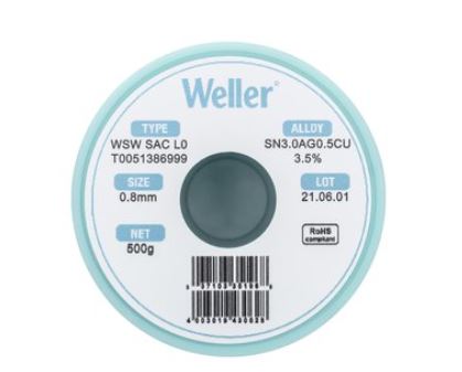WSW SAC L0 Filo saldante, Ø 0, 8 mm, 500 gr. T0051386999 - Weller