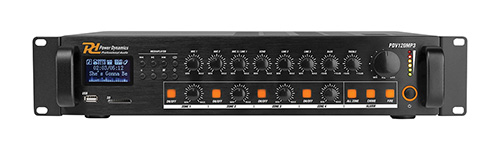 Amplificatore PA 120W - 100V - 4 zone regolabili singolarmente PDV120MP3
