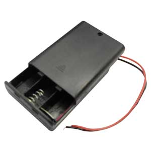 Portabatterie Chiuso Per 3 Stilo Con Fili E Interruttore On/Off PIL/34-C
