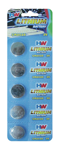 Batterie a bottone litio CR2025-3V Hi-Watt blister