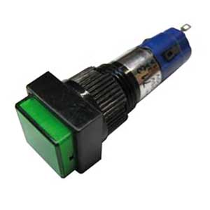 Pulsante Luminoso Unipolare 3A-125V Verde P/3030V-C