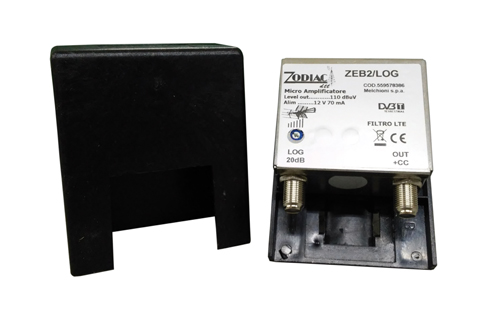 ZEB2-LOG - Micro amplificatore da palo 1 IN - 1 OUT, LOG