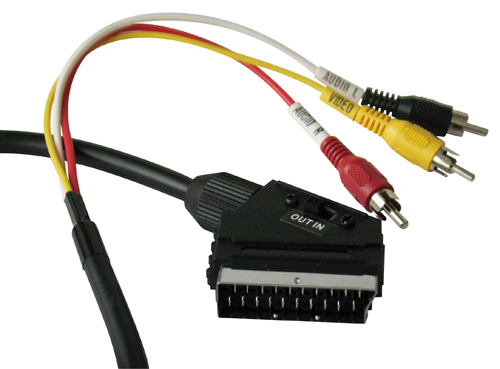 CAVETTO A/V SCART IN-OUT /3RCA S/S 1,5 N BK MK3049/M/P 1,5MT BU