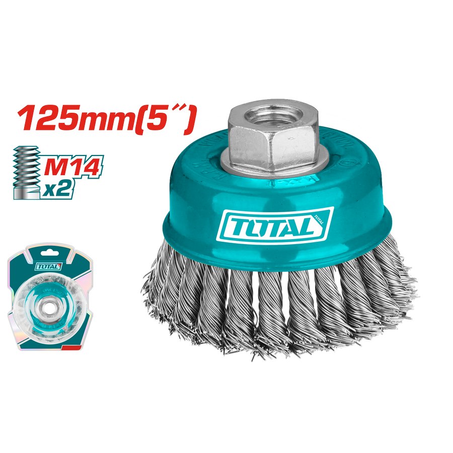 Spazzola a Tazza 125mm Acciaio - M14 TAC32051