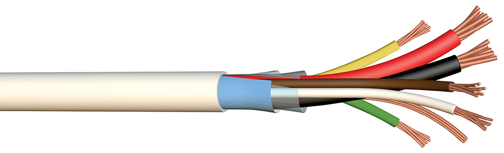 MK-205.422.CCA Cavo allarme con conduttori in CCA,, 2 x 0,5 + 4 x 0,22