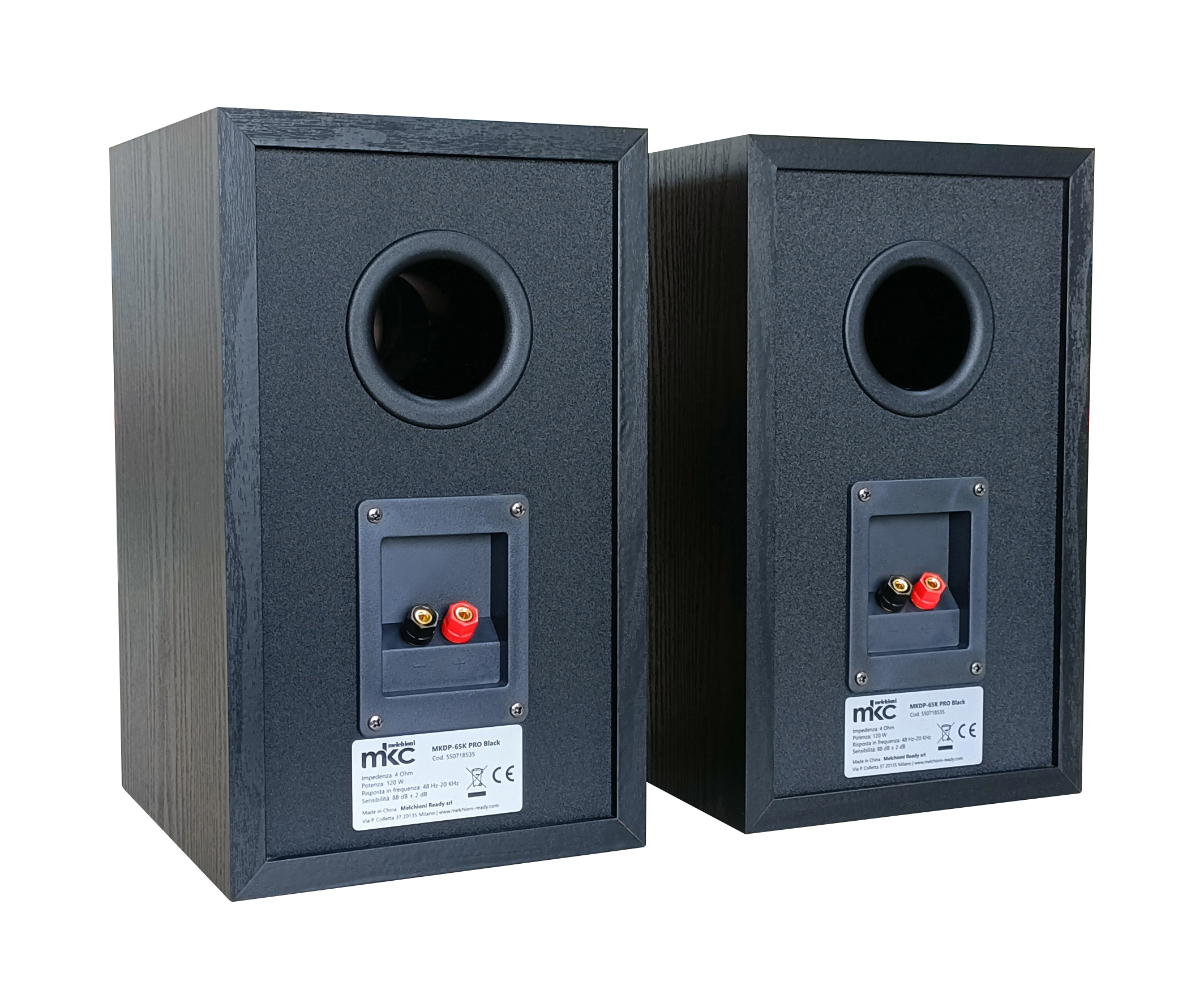 Diffusori coppia passivi  2 vie 120W 6.5"  4Ohm neri MKDP-65K PRO Black