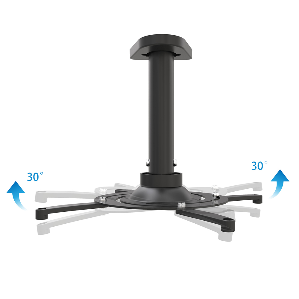 Supporto da soffitto per videopriettori. Distanza da soffitto di 135mm, colore nero, Mod. SP-IR-CEILING-135