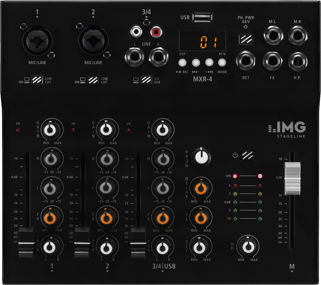 MXR-4 - Mixer Audio a 4 Canali