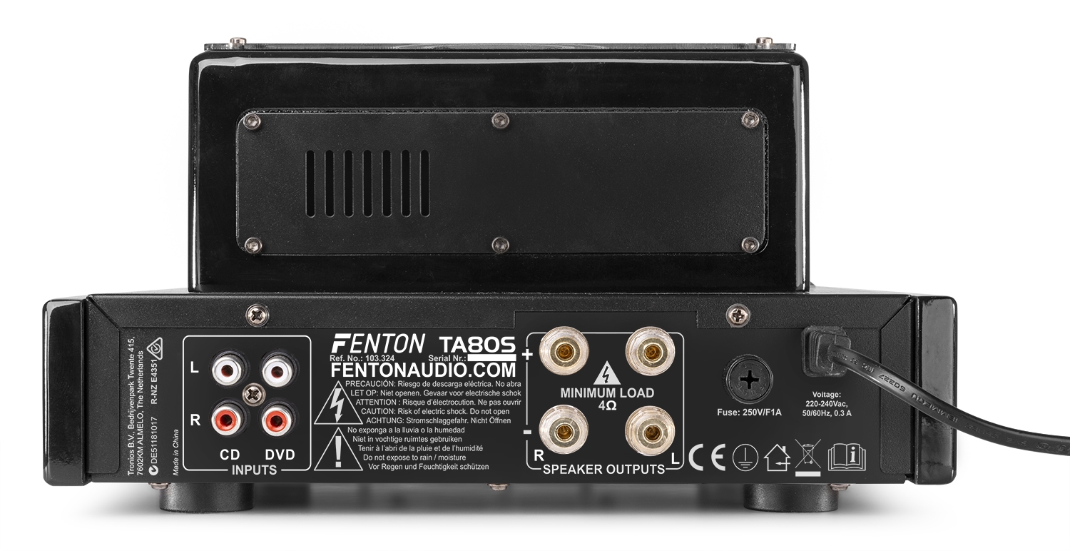 Amplificatore valvolare ibrido stereo + coppia diffusori, con USB e Bluetooth TA80S