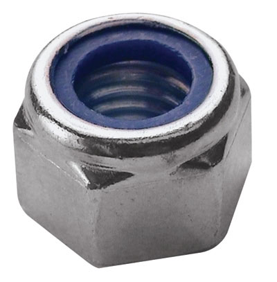 Dado esagonale M6 nylon autobloccante tipo 'P' zincato, pezzi 100