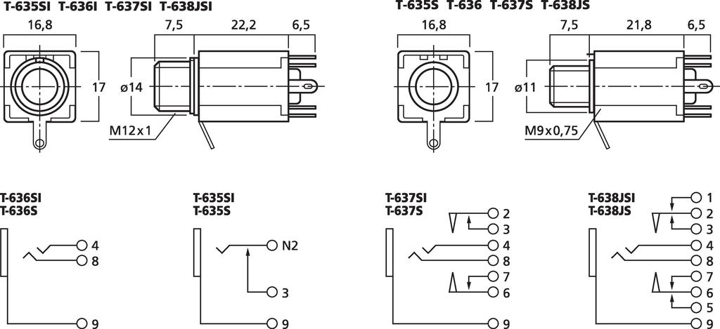 T-635S - presa jack