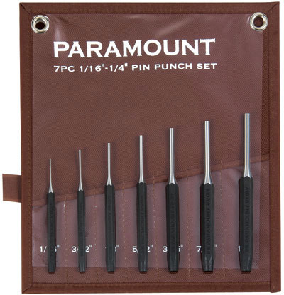 Set 7 pezzi punzoni 1/16-1/4" Paramount