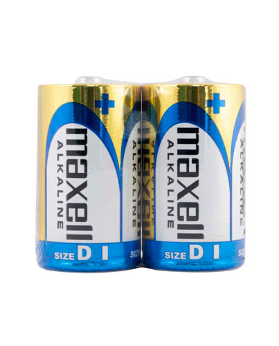 MAXELL batteria alcalina D in shrink da 2 pile LR20