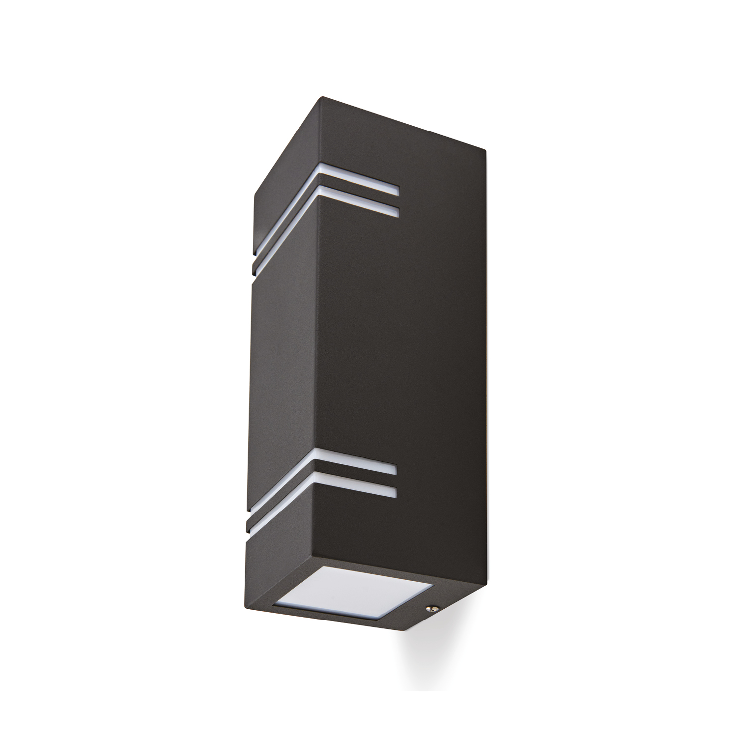 QUAZAR 7 - applique da esterno biemissione 2xGU10 IP44 nera, KOBI