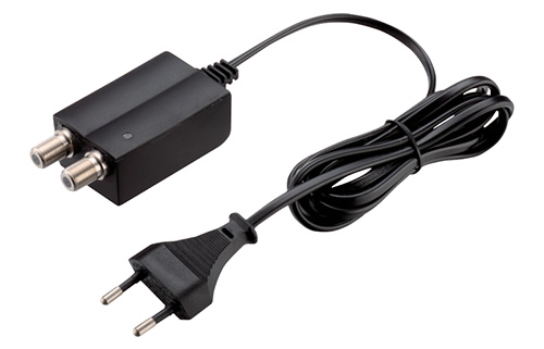 Alimentatore d'antenna MKC, MKC-12TV-F 12V 450mAh, 1 IN/1OUT con presa F