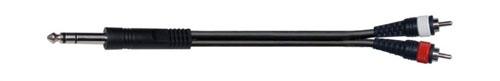 Cavo jack 6,3 m stereo - 2x rca m 3m JRR-30BK