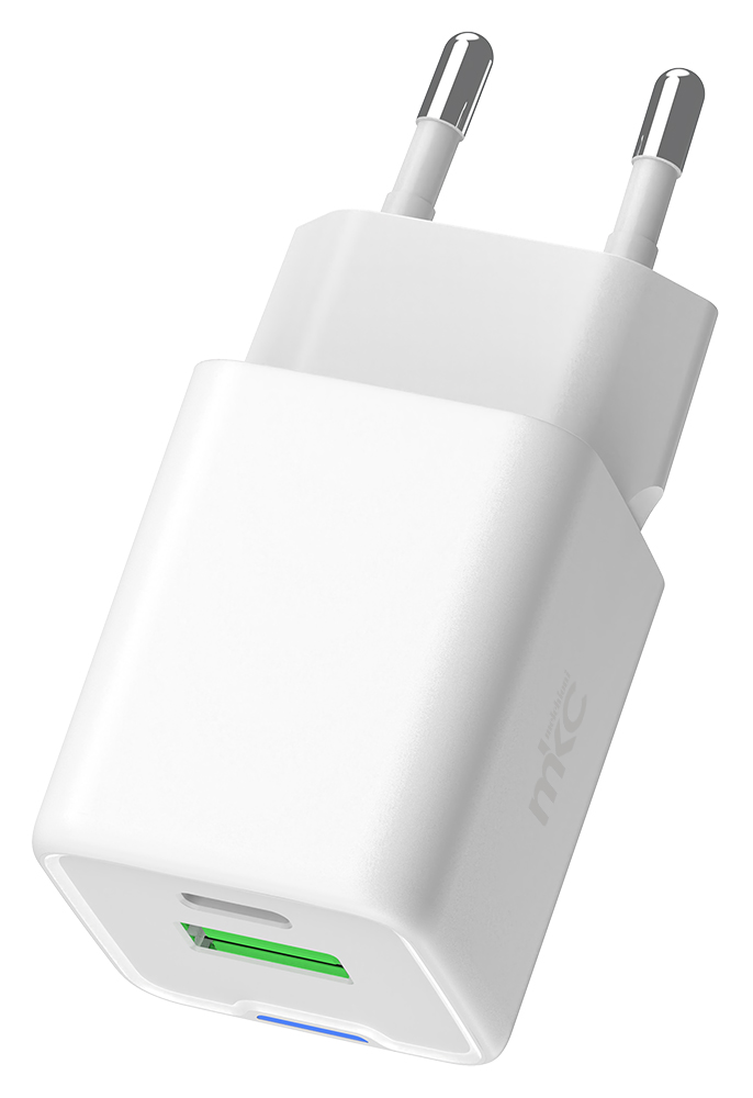 Caricabatterie USB GAN 35W PD 1 USB-C + 1 USB-A Bianco