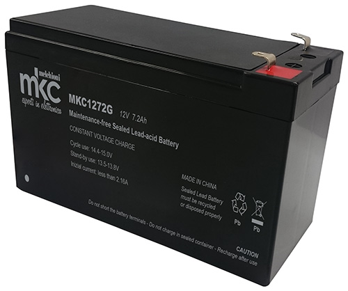 Batteria al piombo ricaricabile 12V 7.2Ah terminale faston 6.3mm MKC